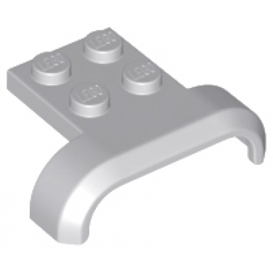 light bluish gray vehicle mudguard 4 x 3 x 1 with arch curved