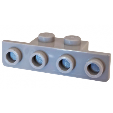 light bluish gray bracket 1 x 2 - 1 x 4 with rounded corners at the bottom