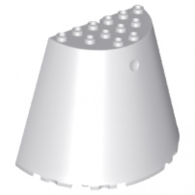 light bluish gray cone half 10 x 5 x 6