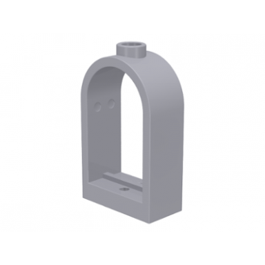 light bluish gray window 1 x 2 x 2 2 3 with rounded top