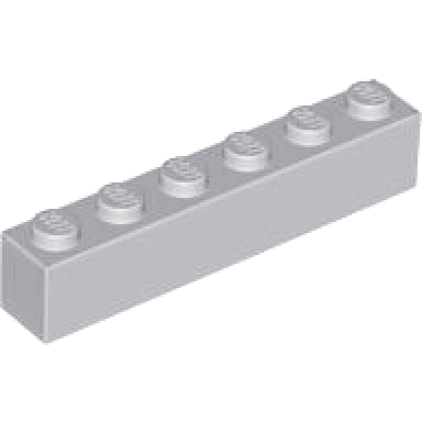 light bluish gray brick 1 x 6