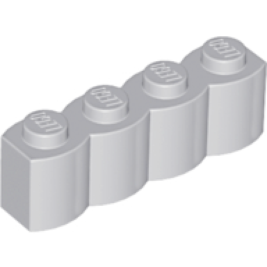 light bluish gray brick modified 1 x 4 with log profile