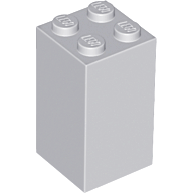 light bluish gray brick 2 x 2 x 3