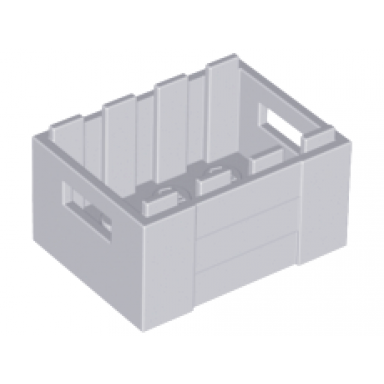 light bluish gray container crate 3 x 4 x 1 2 3 with handholds