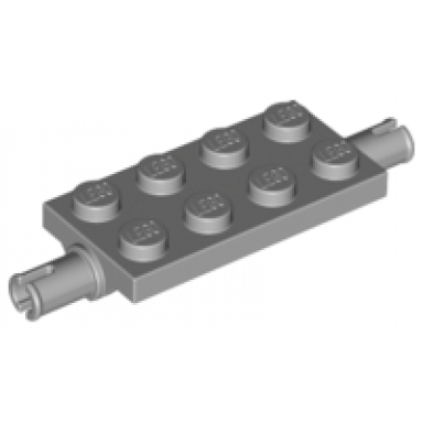light bluish gray plate modified 2 x 4 with pins and thin angled supports
