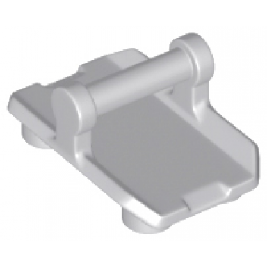 light bluish gray plate modified 2 x 3 inverted with 4 studs and bar handle on bottom rocker plate