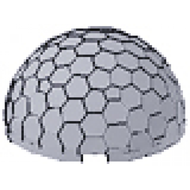 light bluish gray cylinder hemisphere 4 x 4 multifaceted