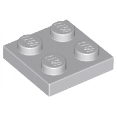 light bluish gray plate 2 x 2