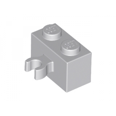 light bluish gray brick modified 1 x 2 with open o clip thick vertical grip