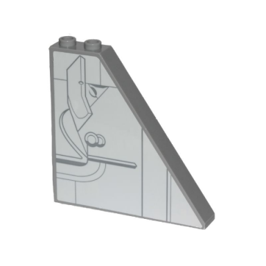 slope 55 6 x 1 x 5 without bottom stud holders with sw cloud city gray lines and panels wall ornament pattern sticker - set 75222
