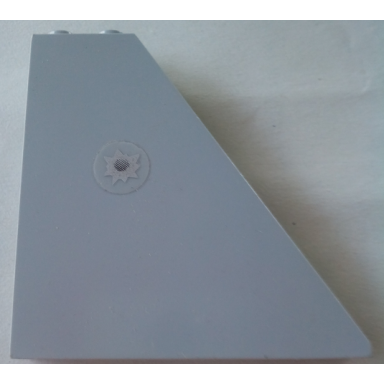 light bluish gray slope 55 6 x 1 x 5 without bottom stud holders with bullet hole large pattern sticker - set 7709