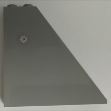 light bluish gray slope 55 6 x 1 x 5 without bottom stud holders with bullet hole small pattern sticker - set 7709