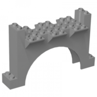 light bluish gray arch 4 x 12 x 6 wall with channels