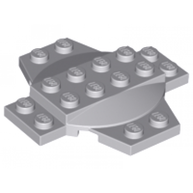 light bluish gray plate modified 6 x 6 x 2 3 cross with dome