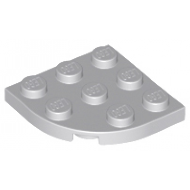 light bluish gray plate round corner 3 x 3