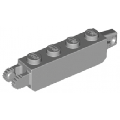 light bluish gray hinge brick 1 x 4 locking with 1 finger vertical end and 2 fingers vertical end