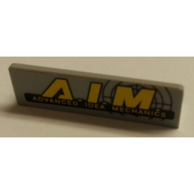 light bluish gray panel 1 x 4 x 1 with a.i.m advanced idea mechanics pattern sticker - set 76018