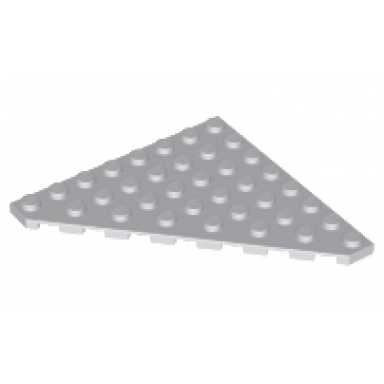light bluish gray wedge plate 8 x 8 cut corner