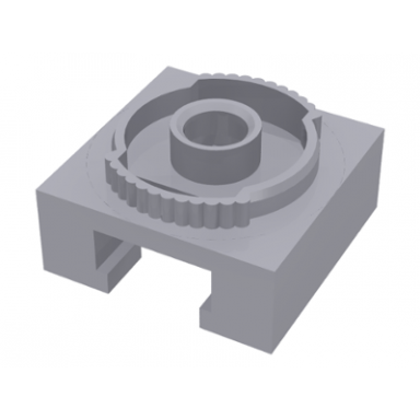 light bluish gray turntable 4 x 4 locking grooved base