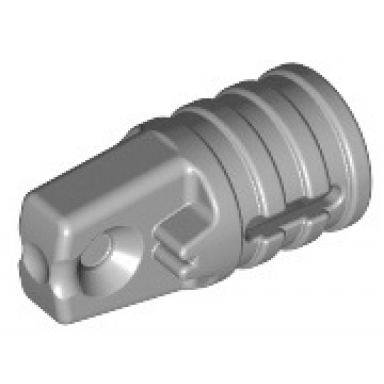 light bluish gray hinge cylinder 1 x 2 locking with 1 finger and axle hole on ends with slots