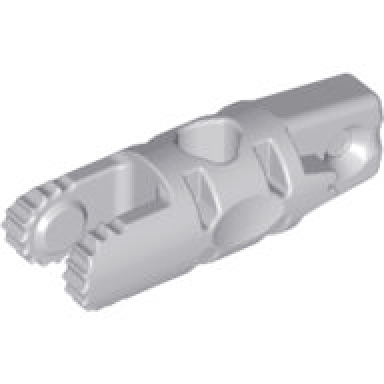 light bluish gray hinge cylinder 1 x 3 locking with 1 finger and 2 fingers on ends with hole