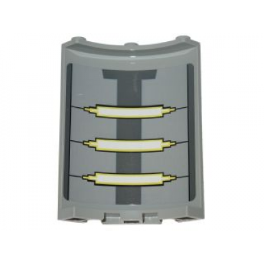 light bluish gray cylinder quarter 4 x 4 x 6 with sw naboo reactor shaft pattern on inside sticker - set 75169