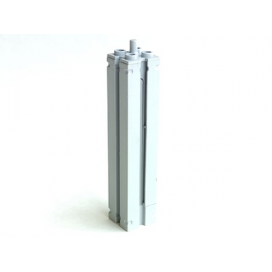 light bluish gray support 2 x 2 x 8 with channels and top peg smooth on all sides