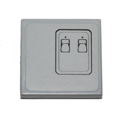 light bluish gray tile 2 x 2 with sw first order snowspeeder hull plates pattern 1 model left side sticker - set 75100