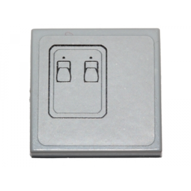 light bluish gray tile 2 x 2 with sw first order snowspeeder hull plates pattern 1 model right side sticker - set 75100
