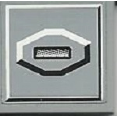 light bluish gray tile 2 x 2 with sw at-st view port pattern sticker - set 10174