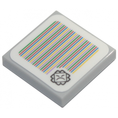 light bluish gray tile 2 x 2 with super mario scanner code thwimp pattern sticker - set 71386