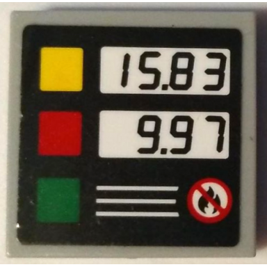 light bluish gray tile 2 x 2 with yellow red and green squares black 15.83 and 9.97 pattern sticker - set 60132
