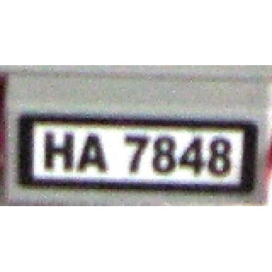 light bluish gray tile 1 x 2 with ha 7848 pattern sticker - set 7848