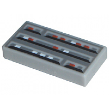 light bluish gray tile 1 x 2 with sw computer pattern