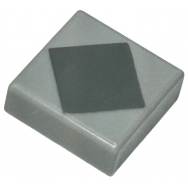 light bluish gray tile 1 x 1 with dark bluish gray square diamond pattern