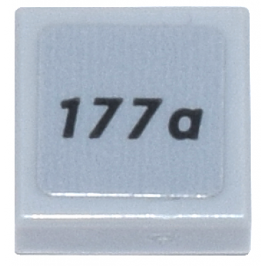 light bluish gray tile 1 x 1 with black 177a pattern sticker - set 76218