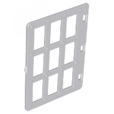 light bluish gray duplo door window pane 1 x 4 x 4 with 9 panes