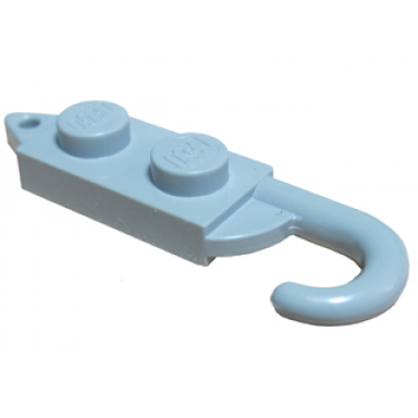 light bluish gray hook plate modified 1 x 2 with crane hook left