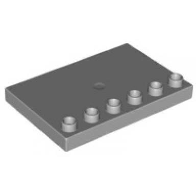 light bluish gray duplo tile modified 4 x 6 with studs on edge