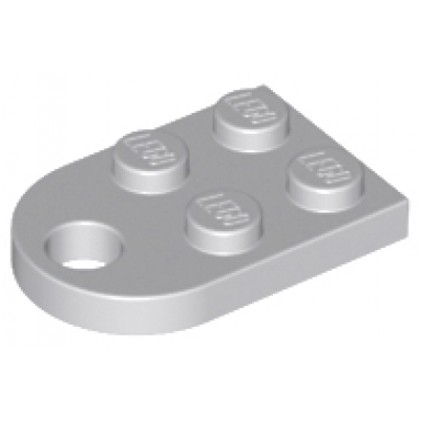 light bluish gray plate modified 2 x 3 with hole