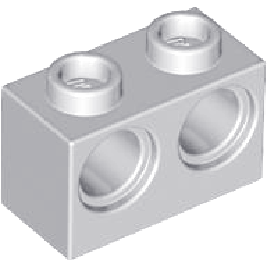 light bluish gray technic brick 1 x 2 with holes