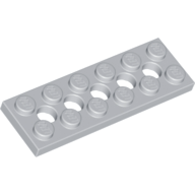 light bluish gray technic plate 2 x 6 with 5 holes