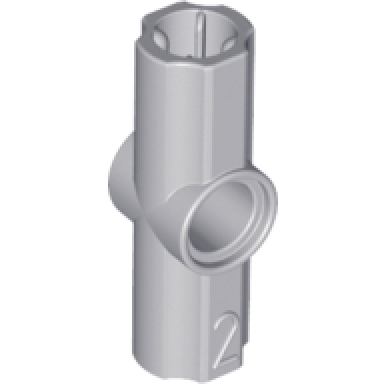 light bluish gray technic axle and pin connector angled 2 - 180 degrees
