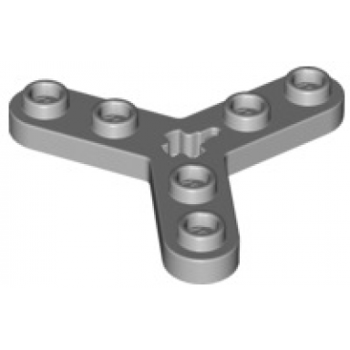 light bluish gray technic plate rotor 3 blade with smooth ends and 6 studs propeller