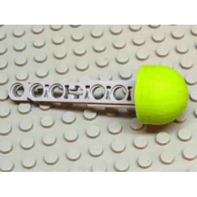 light bluish gray projectile arrow liftarm shaft with solid lime rubber end