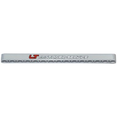 light bluish gray technic liftarm thick 1 x 15 with lt container service pattern sticker - set 42024