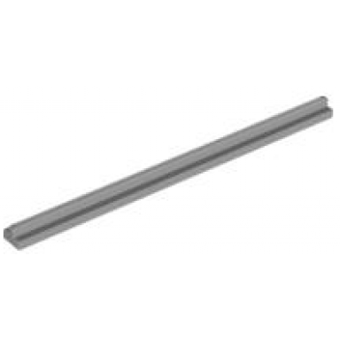 light bluish gray train track rail straight 16l no slots no tapered ends