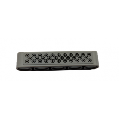 light bluish gray technic liftarm thick 1 x 5 with black circles tread plate pattern sticker - set 42079