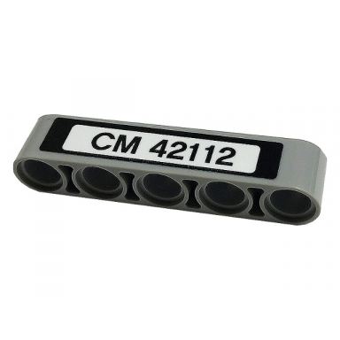 light bluish gray technic liftarm thick 1 x 5 with cm 42112 pattern sticker - set 42112