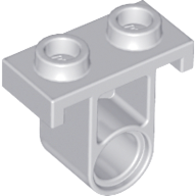 light bluish gray technic pin connector plate with hole on bottom
